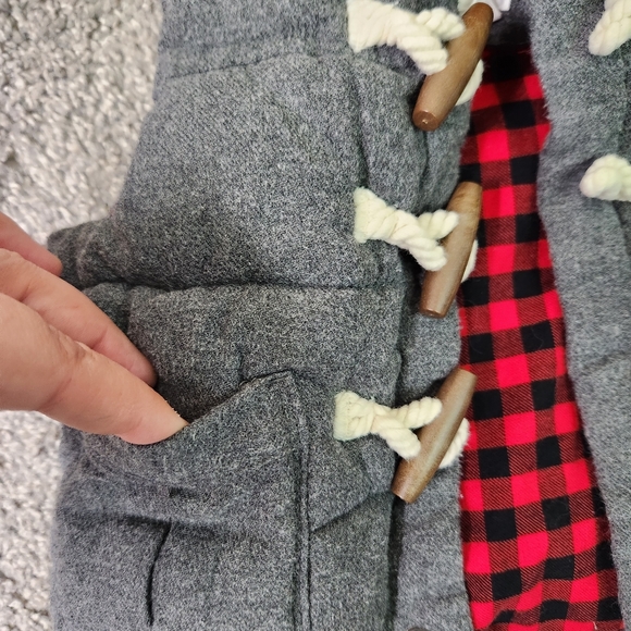 Baby Gap Boys Puffer Hooded Vest Grey Button Up 100% Cotton Size 0-6 mo - Picture 8 of 10